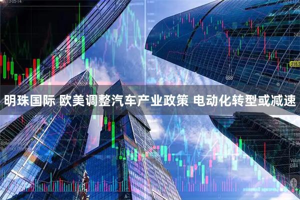 明珠国际 欧美调整汽车产业政策 电动化转型或减速
